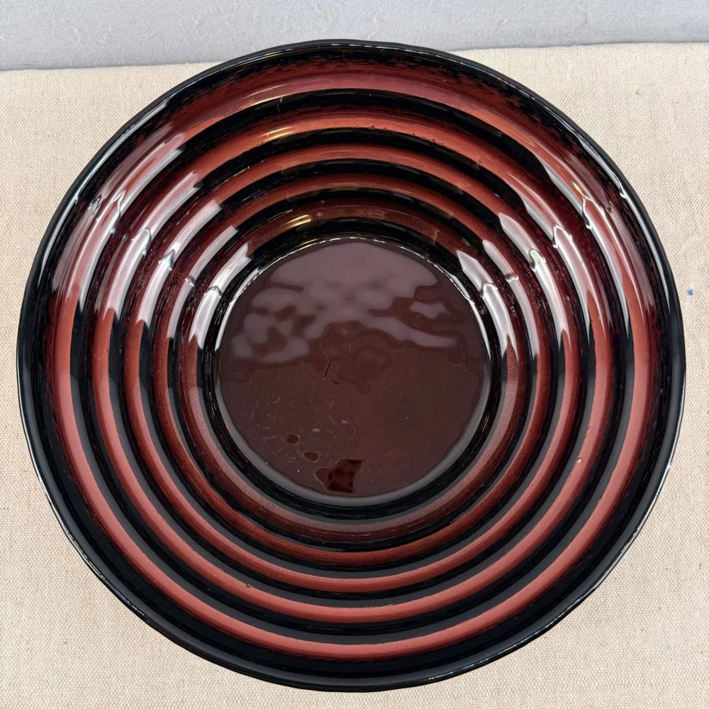 Blenko 9608L Amethyst Step Bowl Large Matt‎ Carter